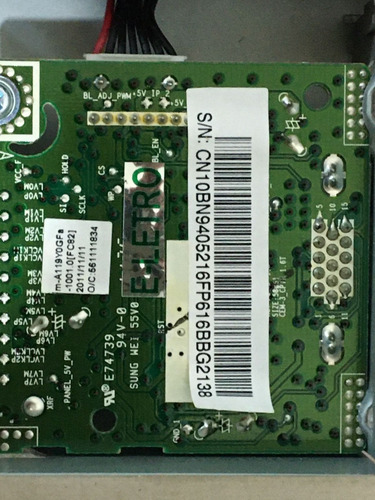 Imagem 3 de 7 de Placa Lógica + Fonte + Botão Power Monitor Samsung S19a10n