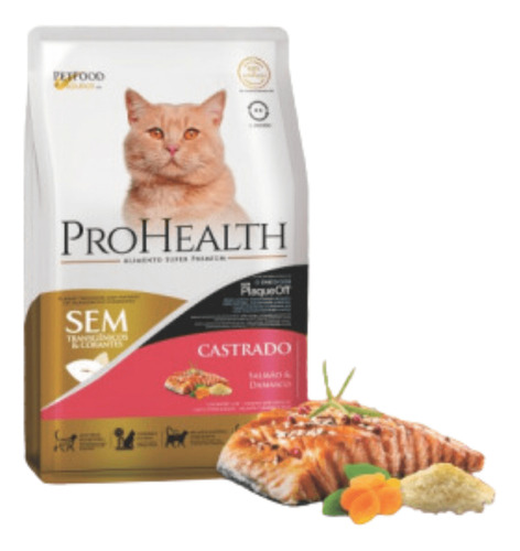 Ração Pro Health Gato Adulto Castrado Salmão E Damasco 5kg