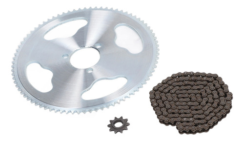 Kit De Cadena Y Piñón, 80t, 25h, 34 Mm, 3 Orificios, Piñón 1
