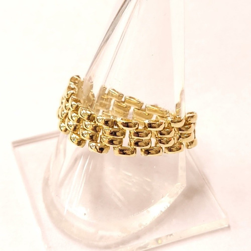 Imagen 4 de 6 de Anillo Panthere Oro 18kts 4,0grs N°16 0,6cm Ancho Brumat