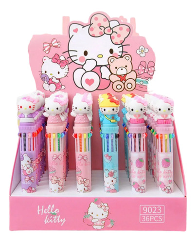 Lápiz De Hello Kitty 1 Unidad Random Escolar Cn 10 Colores