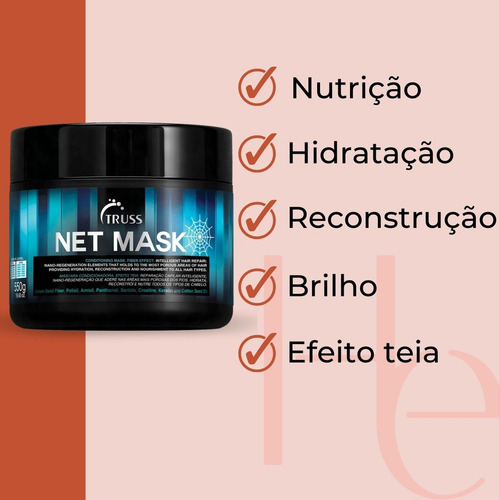 Truss Professional Net Máscara Para Todo Tipo De Cabelo 550g