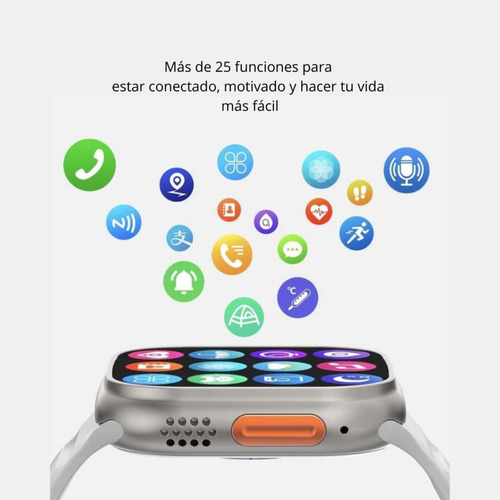 Smartwatch Dt8 Ultra Plateado Deportivo Llamadas Notificaciones Hombre Mujer