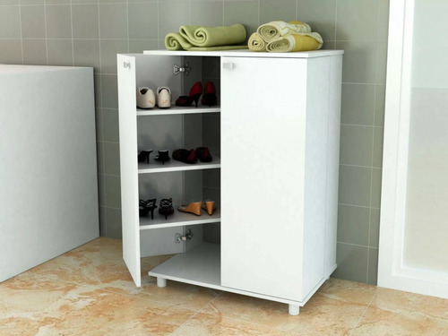 Mueble Zapatero Tecnomobili 2 Puertas Blanco Sa3400 Color Blanco