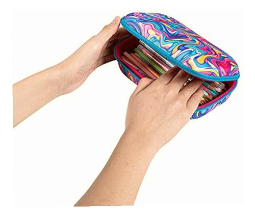 Zipit Colorz Estuche Para Lápices Para Niñas, Bonito Color Swirls