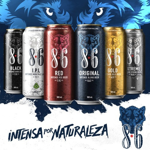 Imagen 2 de 8 de Cerveza Importada Bavaria 8.6 Red Lata 500 Ml. X12