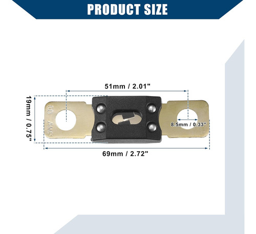Fusible De Alta Corriente 60a / Audio Cd Anm Fusible Perno E