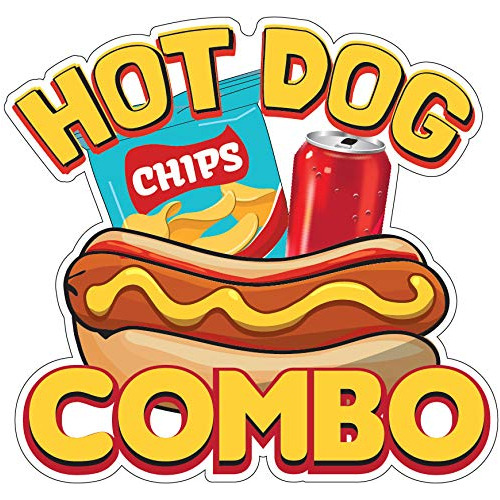 Hot Dog Combo 12  Decal Concession Stand Food Truck Sti...
