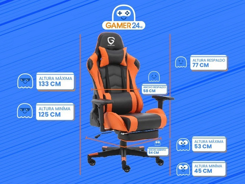 Silla Gamer Reclinable Cuero Ecológico Evolve 418 Tgh