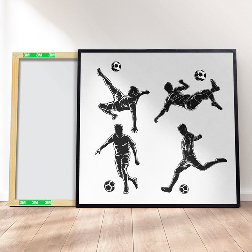 Imagem 1 de 4 de Quadro Decorativo 40x40 - Jogo De Futebol Infantil 2