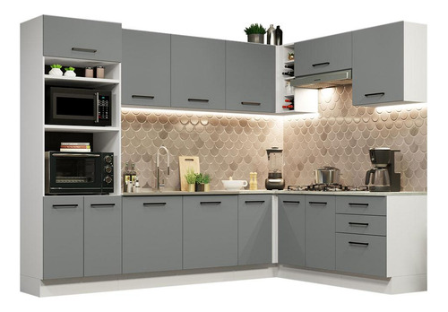 Cozinha Completa Cant Agata Madesa 479001 C Brazil Balm S Tam Bc Cor Blanco/Cinza