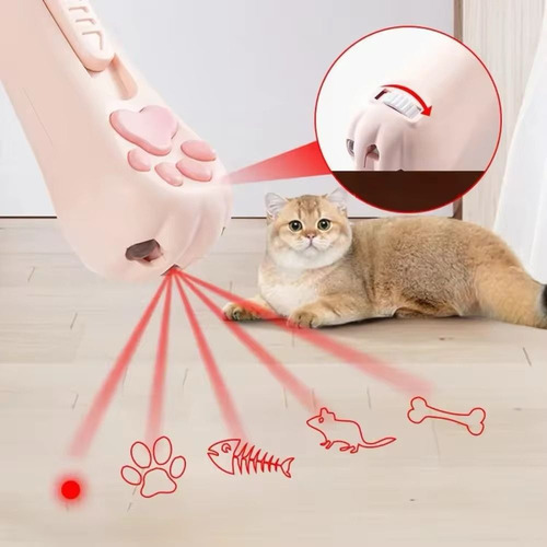 Laser Juguete Gato Interactivo Usb Recargable Llavero