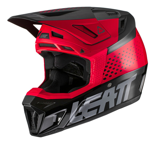 Imagen 3 de 5 de Casco Motocross Leatt - Kit Moto 8.5 V22 - Red -c/antiparra