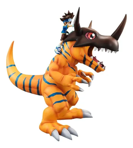 GREYMON & TAICHI YAGAMI フィギュア Boneco Digimon Greymon Taichi Yagami Bandai Megahouse Figure