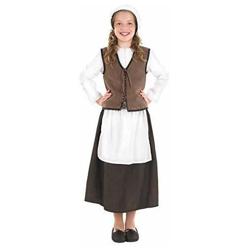 Fun Shack Colonial Costume Girls Tudor Kitchen Pilgrim Pione