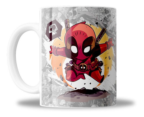 Taza De Ceramica, Feliz Cumpleaños, Deadpool, 11oz