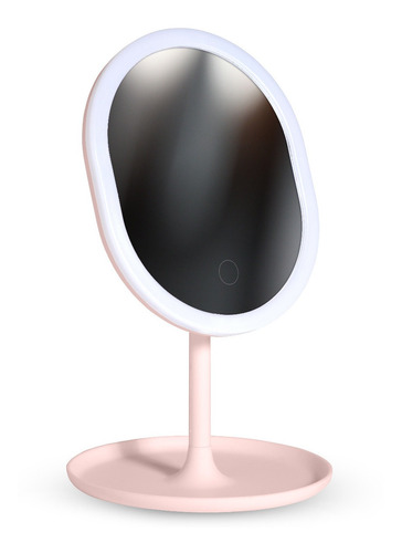 Espejo De Tocador Oval Con Luz Led Táctil, Para Maquillaje