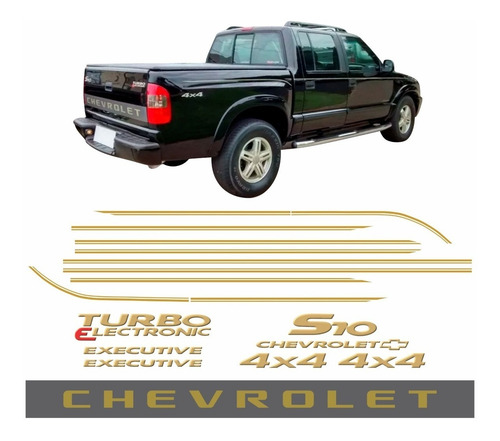 Adesivo Chevrolet S10 Executive Completo Ano 2006 2007 2008