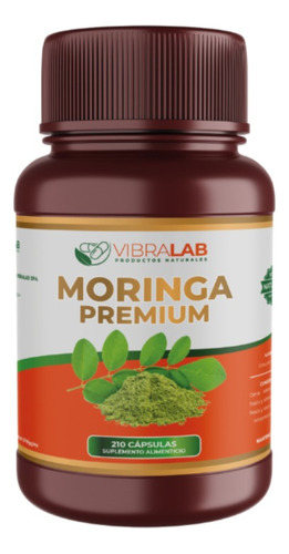 Moringa Premium 100% Natural 210 Capsulas Gelatina 500mg