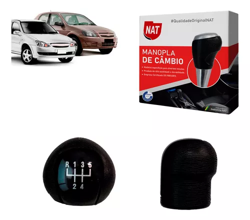 Manopla de Câmbio Preto Lente Prata Corsa - Connect Parts