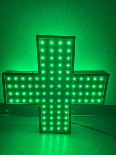 Combo: Cruz Led Farmacia 40x40cm + Cartel Led Turno 60x20cm