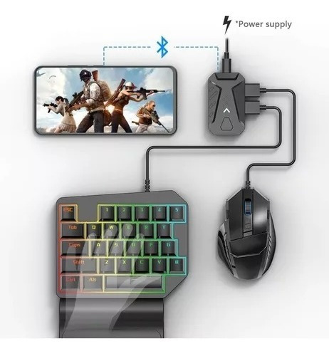 Kit Convertidor Control Teclado Y Mouse Para Juegos Android