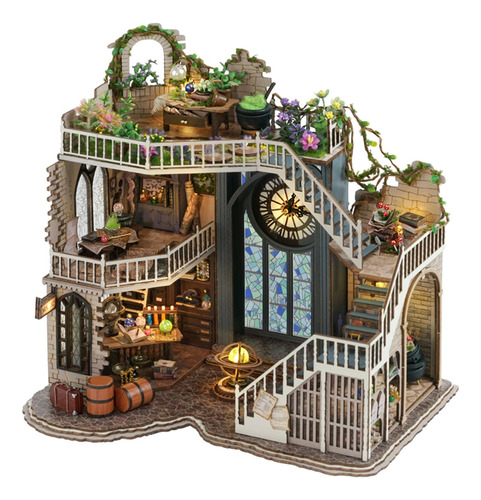 Casa De Muñecas En Miniatura Con Muebles Modelo Hecho A Mano