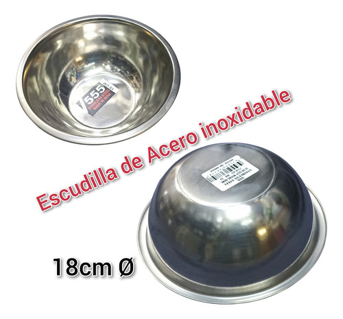 Escudilla Sopera De Acero Inoxidable 18cm