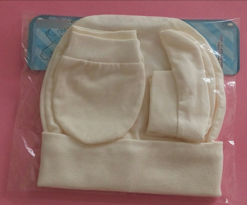 Kit Gorro,luva E Sapato Para Bebê/recém-nascido (0-3 Meses)