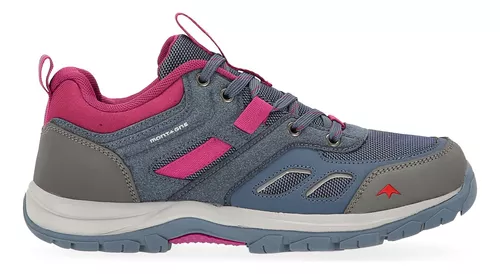 ZAPATILLAS MONTAGNE TREKKING CROSSLAND MUJER DAMA GRIS PETROLEO