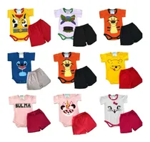 Comprar Pack X 6 Conjuntos Bebes Por Mayor De Bodys Y Shorts