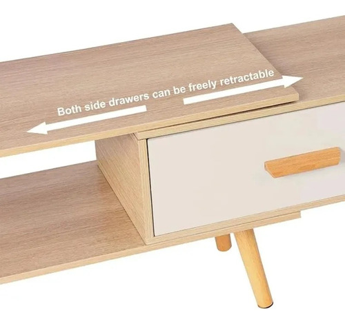 Mueble Mesa Para Tv Rack Moderno Minimalist Hasta 75'' Beige