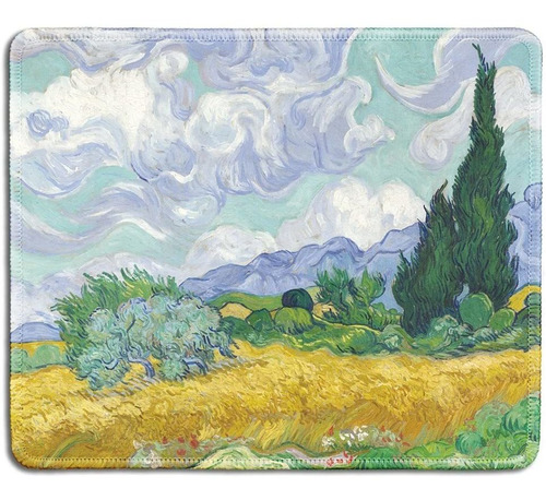 Mouse Pad Pintura Campo De Trigo Van Gogh 7.9 X 9.5 Pulga...