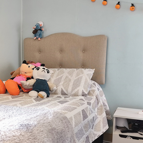 Respaldo Cama Corona Cuadro 1.5 Plazas Con Soporte