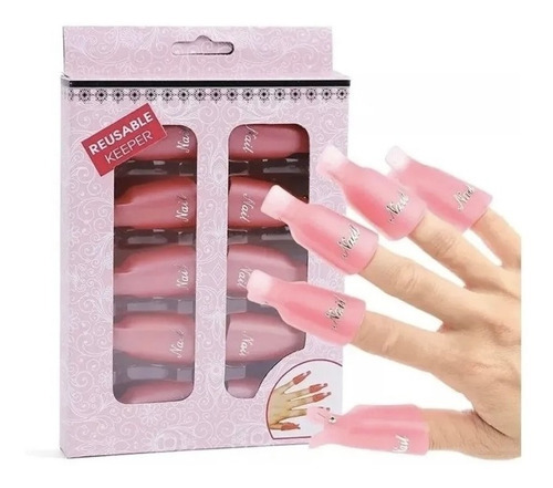 Imagen 2 de 4 de Broches Removedor Capuchón Uñas Esculpidas Gel Esmalte Semi