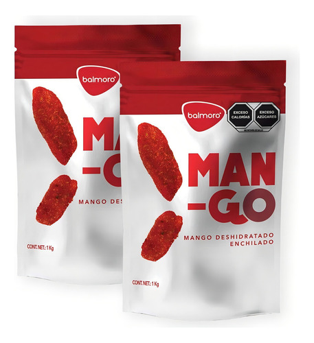 2 Bolsas Balmoro Mango Enchilado Deshidratado 2 Kg Snack