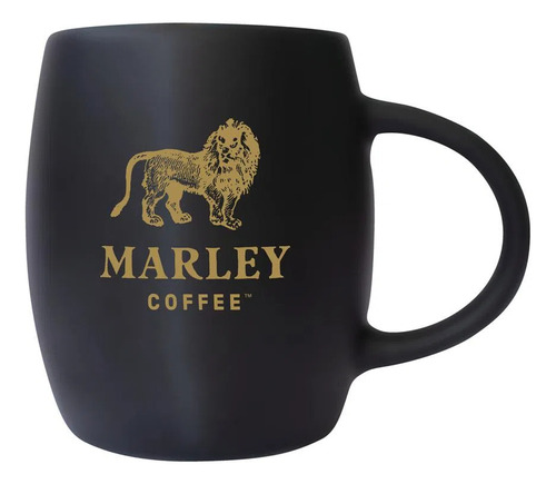 Mug Marley Coffe 2 Colores Tazón Vaso Café Té Premium Color Negro