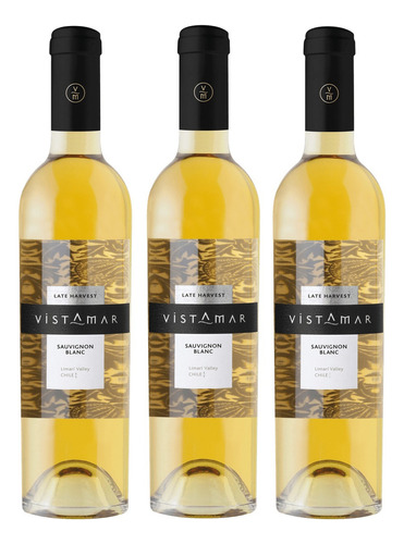 Vinho Vistamar Late Harvest Sauvignon Blanc 375ml Kit 3 Un