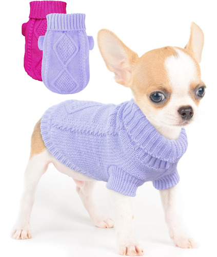 Suéter Para Perros Kallfir's Cutie, Talla Xs, Rosa Y Morado
