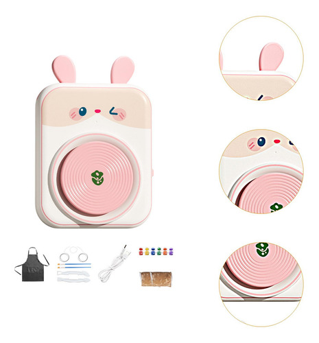Juego De Torno Eléctrico De Cerámica Para Niños, Kit