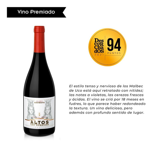 Imagen 3 de 5 de Vino Altos Las Hormigas Reserva Malbec Uco - Caja 6 X750ml