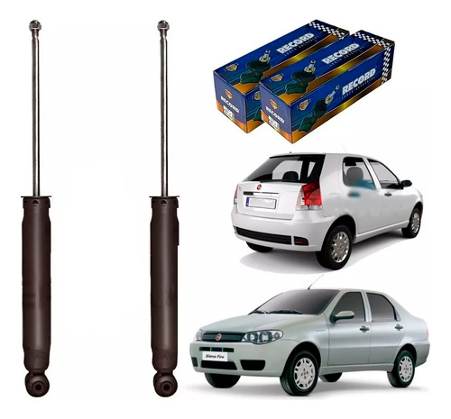 Kit 2 Amortiguador Trasero Record 4747 Fiat Siena 1997-2001