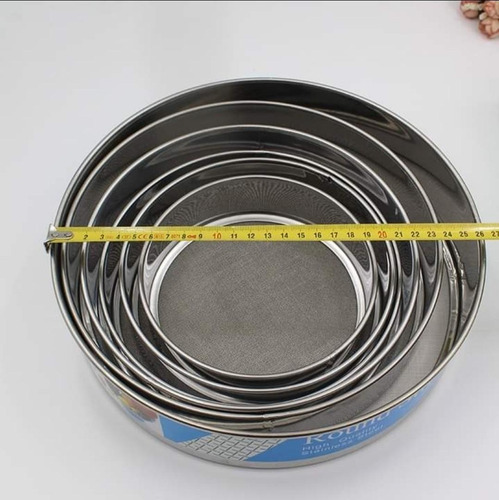Imagen 5 de 5 de Set 6 Tamizadores Cernidores Acero Inoxidable Cedazo Colador