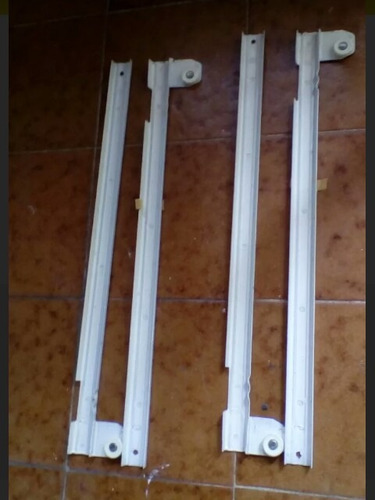 Rieles Gaveta Blancos 50cm Ojo Jgo Completo 4 Pzas Izq Y Der