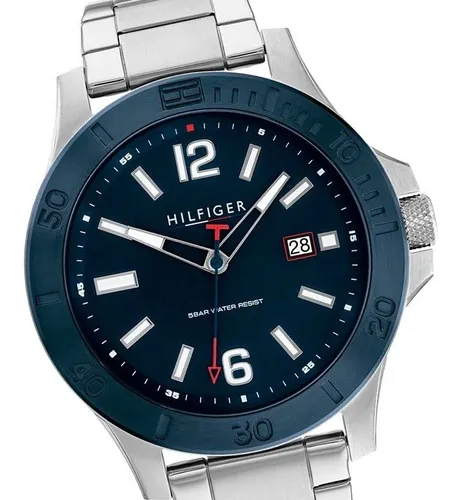 Tommy hilfiger 100 stainless steel water resistant 50m sale