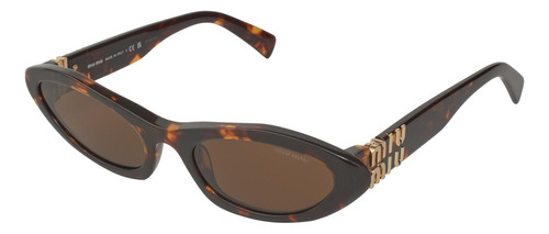 Miu Miu Mu 09ys Vau-06b Oval Shape Tortoise (Usado)