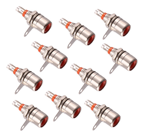 Chasis Rca Phono, Montaje En Panel, Conector Hembra Rca 10