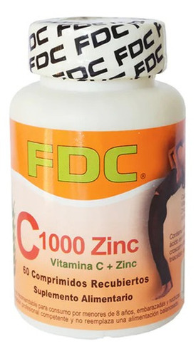 Vitamina C 1000 Mg + Zinc X 60 Comprimidos