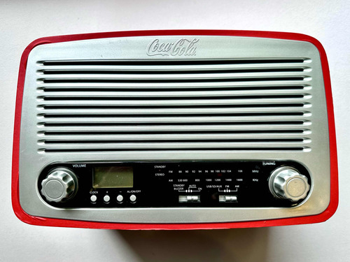 Radio Estilo Vintage Cocacola Rojo En Venta Para Refacciones