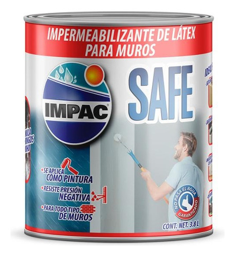 Impac Safe Impermeabilizante De Latex Anti Hongos Y Moho 1gl